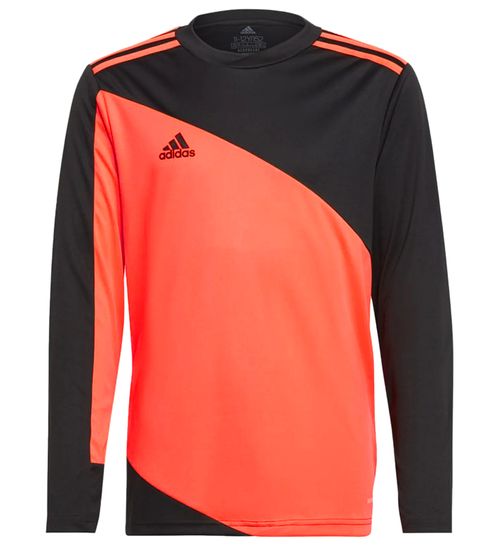 adidas Squad long-sleeved shirt football jersey for boys and girls fitness shirt with AEROREADY technology long-sleeved sweater GK9806 black/neon red