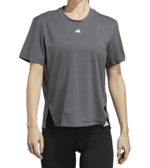 adidas D2T women's sports shirt short-sleeved shirt with AEROREADY made from recycled material everyday shirt fitness shirt IA7749 gray