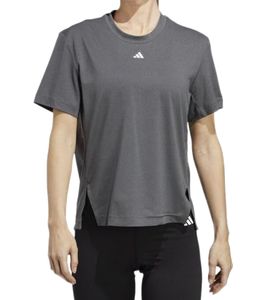 adidas D2T women's sports shirt short-sleeved shirt with AEROREADY made from recycled material everyday shirt fitness shirt IA7749 gray