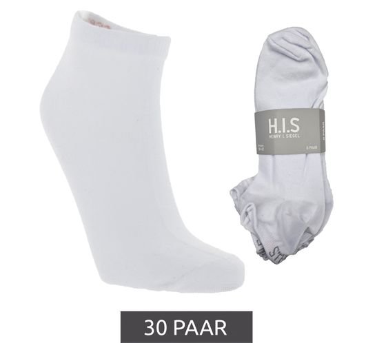 30 Paar H.I.S Sneaker-Strümpfe Oeko-Tex zertifizierte Baumwoll-Socken 8915F.018 660 Weiß