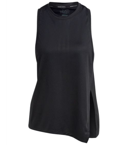 adidas women's tank top sports top with AEROREADY technology fitness shirt round neck shirt HY5395 black