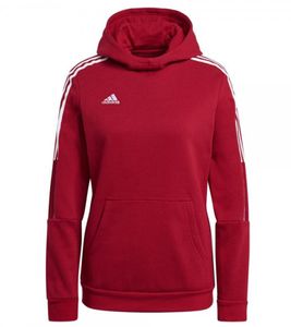 adidas Tiro21 women's sweatshirt, sustainable cotton hoodie, winter sweater GM7327 red