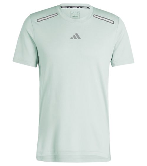 adidas men's training shirt with AEROREADY technology sports jersey fitness shirt short sleeve shirt IB3467 light green