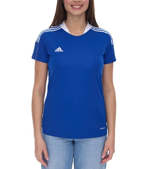 adidas TIRO 21 Trikot Damen Trainings-Shirt mit AeroReady aus recyceltem Material Sport-Shirt Fitness-Shirt GM7583 Blau