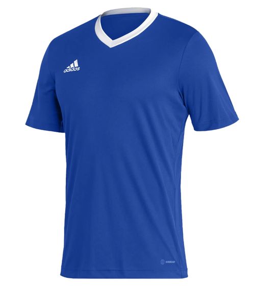 adidas Entrada 22 men's sports shirt, sustainable training shirt with AEROREADY technology, fitness top HG6283 blue/white