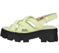 ILC women's sandals, strappy sandals with a chunky sole, real leather C45-8541 beige/blue, green or white