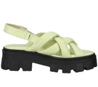 ILC women's sandals, strappy sandals with a chunky sole, real leather C45-8541 beige/blue, green or white