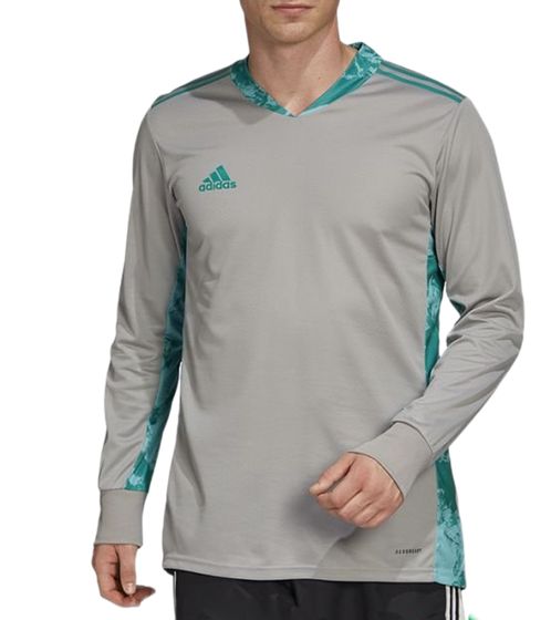 adidas AdiPro 20 men's sustainable goalkeeper jersey long-sleeved shirt fitness sweater FI4196 gray/green