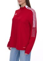 adidas Tiro21 maglione troyer sostenibile da donna con logo, maglione per tutti i giorni con tecnologia AEROREADY GM7317 rosso adidas Tiro21 maglione troyer sostenibile da donna con logo, maglione per tutti i giorni con tecnologia AEROREADY GM7317 rosso