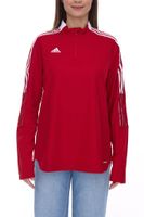 adidas Tiro21 maglione troyer sostenibile da donna con logo, maglione per tutti i giorni con tecnologia AEROREADY GM7317 rosso adidas Tiro21 maglione troyer sostenibile da donna con logo, maglione per tutti i giorni con tecnologia AEROREADY GM7317 rosso