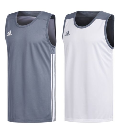 adidas 3G Speed Herren wendbares Tank-Top mit Climalite-Technologie DX6385 Schwarz/Weiß