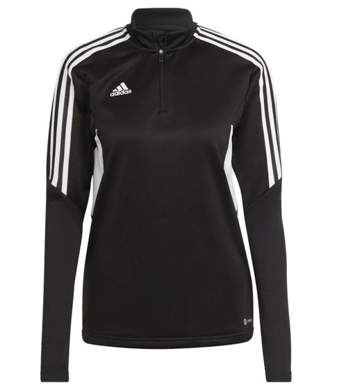 adidas Condivo 22 HalfZip sweatshirt for women sustainable sweater shirt with AeroReady long-sleeved shirt with thumb loops H21250 Black