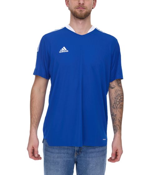 adidas Tiro 21 sustainable football shirt with AEROREADY technology men's fitness shirt training top Primegreen GM7589 blue