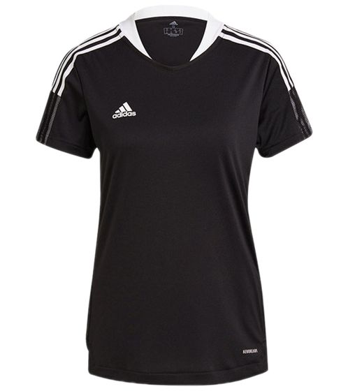 adidas TIRO 21 Trikot Damen Trainings-Shirt mit AeroReady aus recyceltem Material Sport-Shirt Fitness-Shirt GM7582 Schwarz