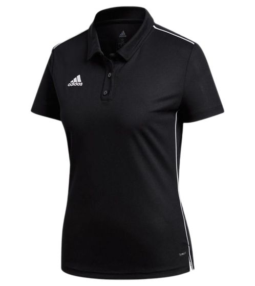 adidas Core 18 women's polo shirt short-sleeved shirt with AEROREADY technology everyday shirt CE9039 black/white