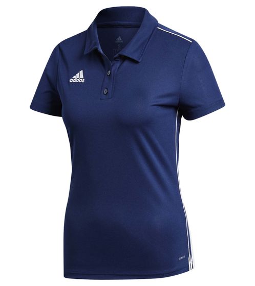 adidas Core 18 women's polo shirt short-sleeved shirt with AEROREADY technology everyday shirt CV3678 blue/white