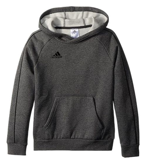 adidas Core 18 Kapuzen-Pullover für Jungen und Mädchen Sweat-Pullover Baumwoll-Shirt CV3429 Grau