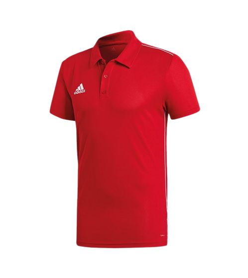 adidas Core 18 Herren Polo-Shirt Kurzarm-Shirt mit ClimaLite-Technologie Alltags-Shirt CV3591 Rot