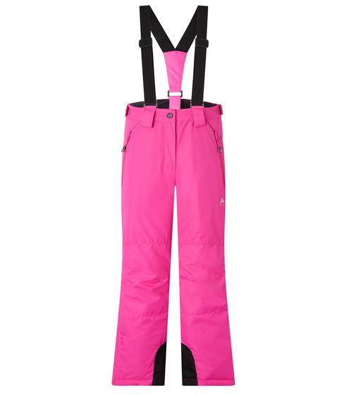 McKINLEY Eva girls' snow pants, breathable snowboard pants with removable straps 294429 401 pink