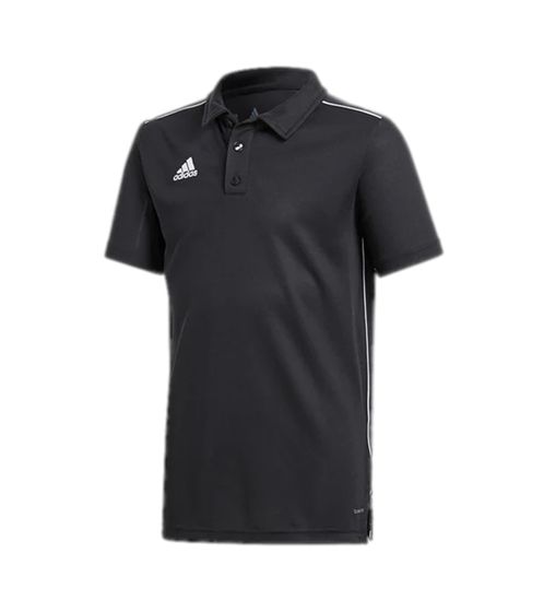 adidas Core 18 Kids Breathable Polo Shirt with Climalite Technology Sports Shirt CE9038 Black