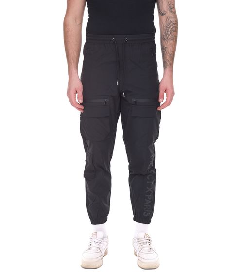 Project X Paris Utility Herren Jogging-Hose mit elastischem Bund Jog-Pants FL04 BK Schwarz