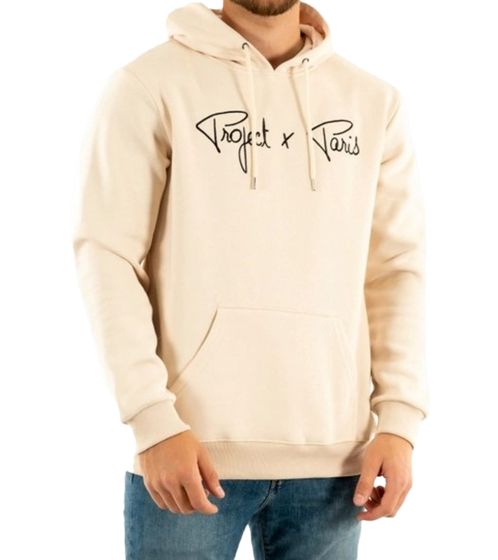 Project X Paris Herren Kapuzen-Pullover mit Baumwollanteil Sweat-Pullover Hoodie 1920010 IVBK Beige