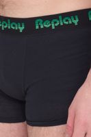 Pack of 2 REPLAY men's retro boxer shorts cotton underwear I101189 N195 black/grey
