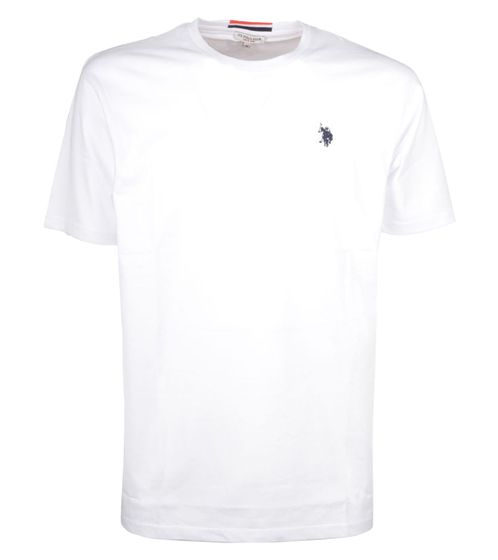 U.S. POLO ASSN. Men's Basic T-Shirt with Brand Embroidery Cotton Shirt US40 154 035 002387 100 White