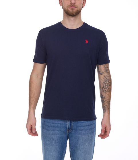 U.S. POLO ASSN. Herren Basic T-Shirt mit Marken-Stickerei Baumwoll-Shirt US40 154 035 002387 171 Navy