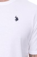 U.S. POLO ASSN. Men's basic T-shirt with brand embroidery cotton shirt US40 154 035 002387 in black, navy, white or red U.S. POLO ASSN. Men's basic T-shirt with brand embroidery cotton shirt US40 154 035 002387 in black, navy, white or red