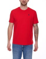 U.S. POLO ASSN. Men's basic T-shirt with brand embroidery cotton shirt US40 154 035 002387 in black, navy, white or red U.S. POLO ASSN. Men's basic T-shirt with brand embroidery cotton shirt US40 154 035 002387 in black, navy, white or red