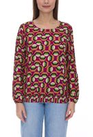 Aniston SELECTED Damen Blusen-Shirt Sommer-Bluse mit Gummizug 72981042 Rot/Bunt Aniston SELECTED Damen Blusen-Shirt Sommer-Bluse mit Gummizug 72981042 Rot/Bunt