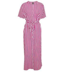 VERO MODA robe d'été pour femme avec ceinture en tissu robe longue rayée 30250522 blanc/rose