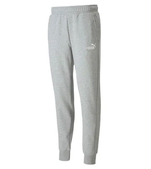 PUMA ESS Logo men's jogging pants stylish sweatpants with logo lounge wear 679629 04 grey mottled