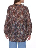 Aniston Damen Sommer-Bluse mit Rüschen-Details Langarm-Shirt mit Allover-Print Arbeits-Bluse 88608001 Braun/Grün/Schwarz Aniston Damen Sommer-Bluse mit Rüschen-Details Langarm-Shirt mit Allover-Print Arbeits-Bluse 88608001 Braun/Grün/Schwarz