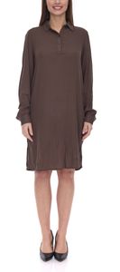 BOYSEN´S Kleid Damen Hemdblusen-Kleid in Crinkle Optik leicht durchscheinend 42883962 Braun BOYSEN´S Kleid Damen Hemdblusen-Kleid in Crinkle Optik leicht durchscheinend 42883962 Braun