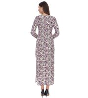 Aniston Damen Sommer-Kleid mit floralem Allover-Print Maxi-Kleid 28702063 Weiß/ Lila/Grün