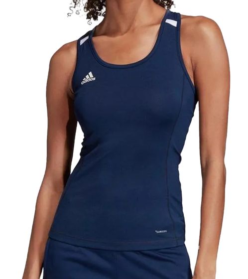 adidas T19 women's tank top with Climacool technology sports shirt in compression fit DY8869 blue