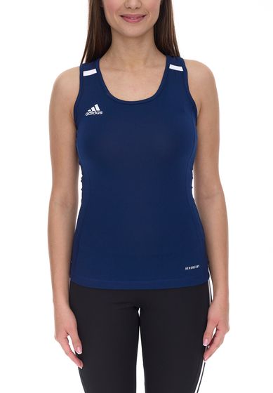 adidas T19 women's tank top with Climacool technology sports shirt in compression fit DY8869 blue