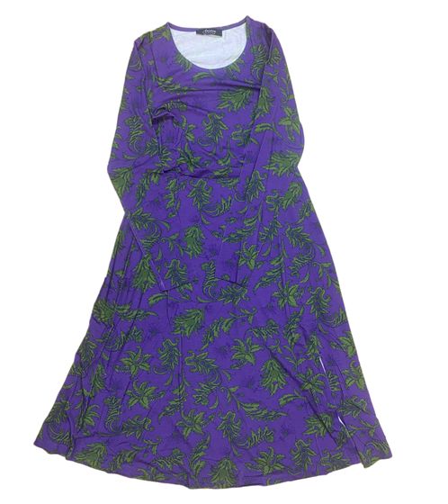 Aniston women's mesh dress with floral pattern, long sleeves 41876054 purple/green