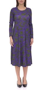 Aniston women's mesh dress with floral pattern, long sleeves 41876054 purple/green