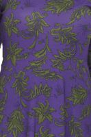 Robe en maille femme Aniston à motif floral manches longues 41876054 violet/vert