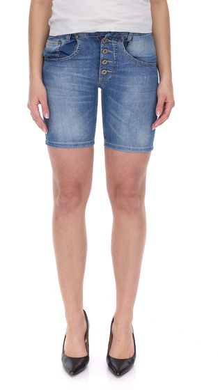 PLEASE P88A Damen Jeans-Shorts stylische Denim-Hose mit Five-Pocket-Style 86741462 Blau