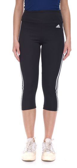 adidas Designed to Move High-Rise 3-Streifen Sport 3/4-Tight Damen Sport-Leggings mit AeroReady Fitness-Hose Capri-Leggings GL3985 Schwarz