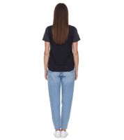 Outfitter OCEAN FABRICS TAHI maglia da allenamento sostenibile da donna con inserti in rete maglia fitness camicia a maniche corte OUT-W-1021-OTW-61 nero