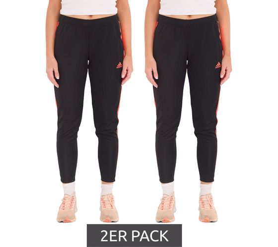 Pack de 2 pantalons de sport femme adidas Tiro avec technologie AEROREADY pantalon de survêtement jogger HM7925 noir/orange