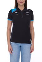 Kappa X ALPINE Formula 1 F1 women's polo shirt cotton top with HYDRO WAY PROTECTION technology short-sleeved shirt 361E33W AF1 A12 black Kappa X ALPINE Formula 1 F1 women's polo shirt cotton top with HYDRO WAY PROTECTION technology short-sleeved shirt 361E33W AF1 A12 black