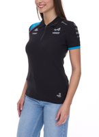 Kappa X ALPINE Formula 1 F1 women's polo shirt cotton top with HYDRO WAY PROTECTION technology short-sleeved shirt 361E33W AF1 A12 black Kappa X ALPINE Formula 1 F1 women's polo shirt cotton top with HYDRO WAY PROTECTION technology short-sleeved shirt 361E33W AF1 A12 black