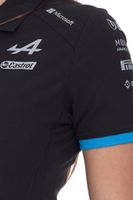 Kappa X ALPINE Formula 1 F1 women's polo shirt cotton top with HYDRO WAY PROTECTION technology short-sleeved shirt 361E33W AF1 A12 black Kappa X ALPINE Formula 1 F1 women's polo shirt cotton top with HYDRO WAY PROTECTION technology short-sleeved shirt 361E33W AF1 A12 black