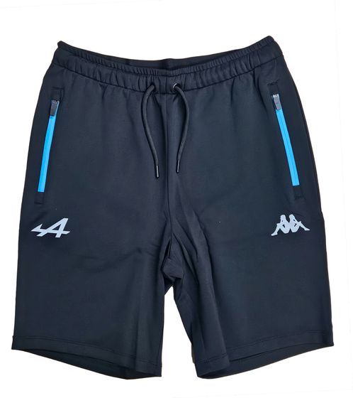 Kappa X ALPINE Formel 1 F1 Herren Sport-Shorts kurze Hose Sommer-Shorts 371E44W AF1 005 Schwarz